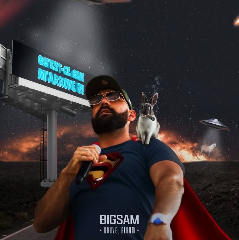Photo de la cover du nouvel album de BigSam « Qu'est ce qui m'arrive ?! »