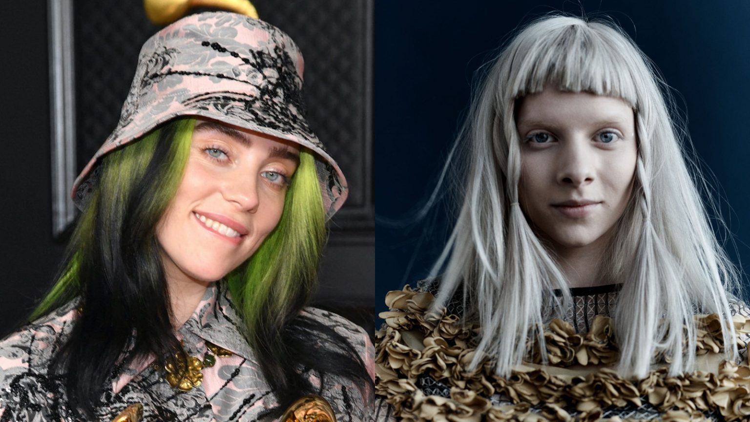 Photo de Billie Eilish et Aurora, deux artistes qui s'aiment...